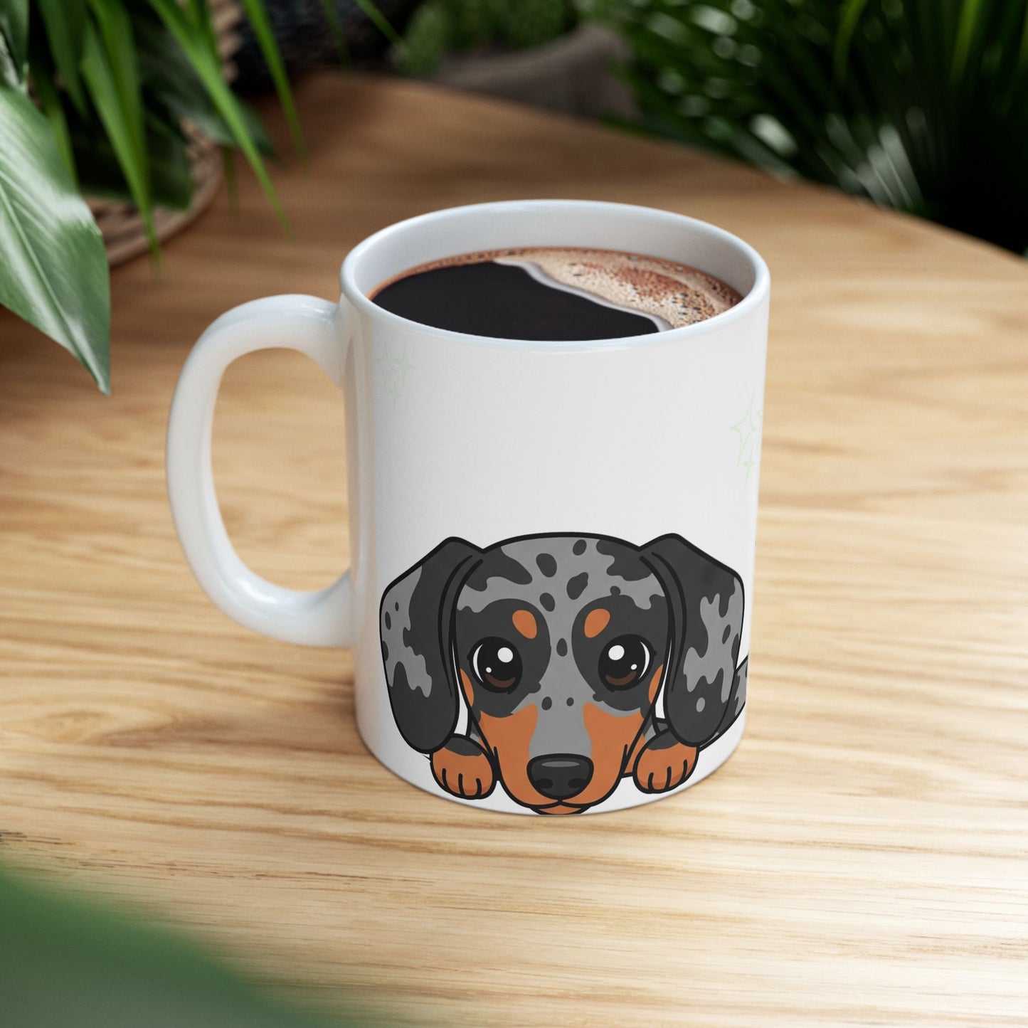 Dachshund Peek-a-Boo Mug | Best Weenie Daddy Gift