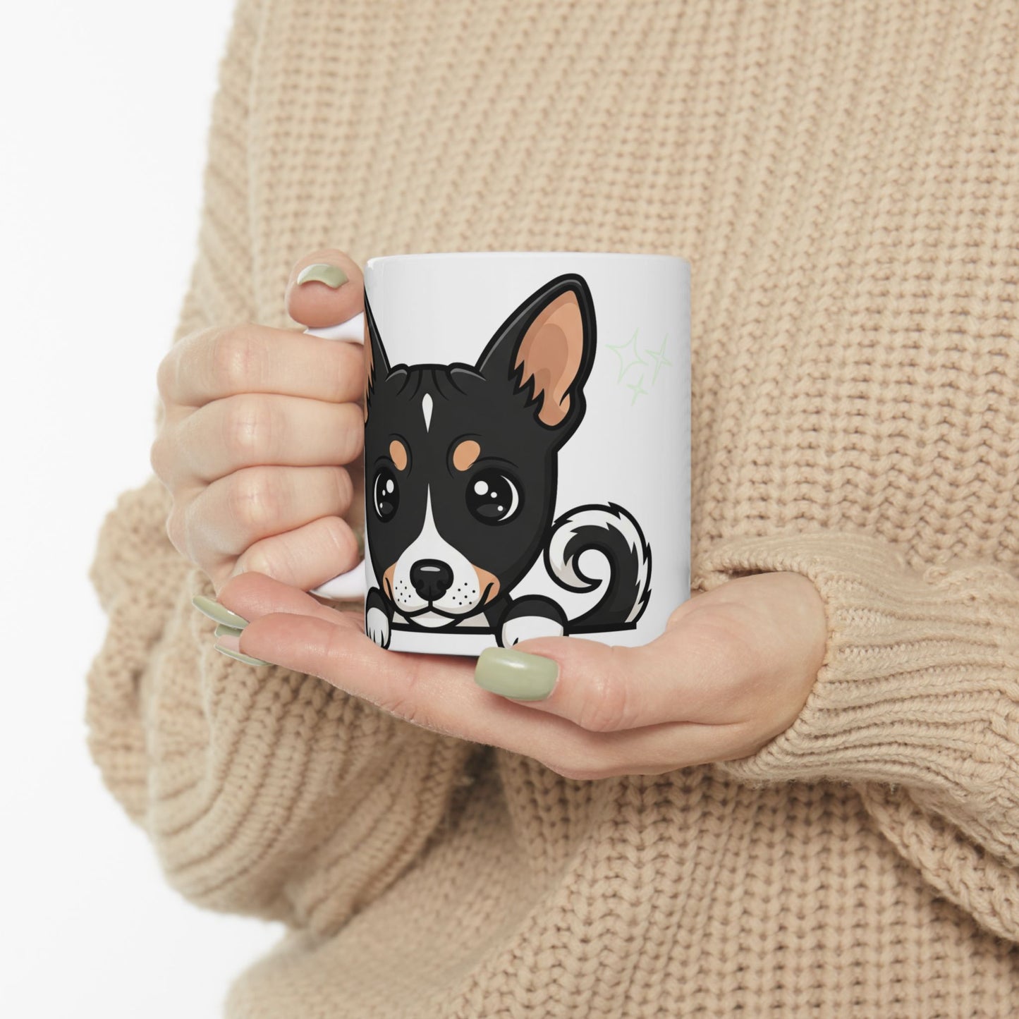 Basenji Peek-a-Boo Mug | Best Basenji Mama Gift