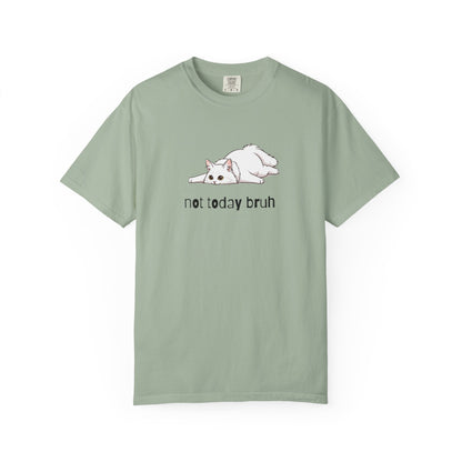 Long hair white cat Not Today Bruh T-Shirt