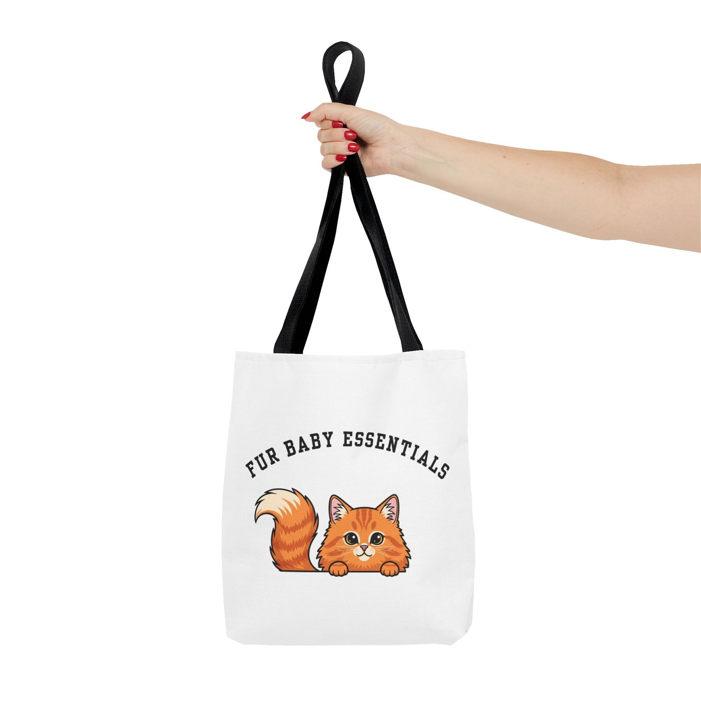 Long hair orange cat FurBaby Tote Bag