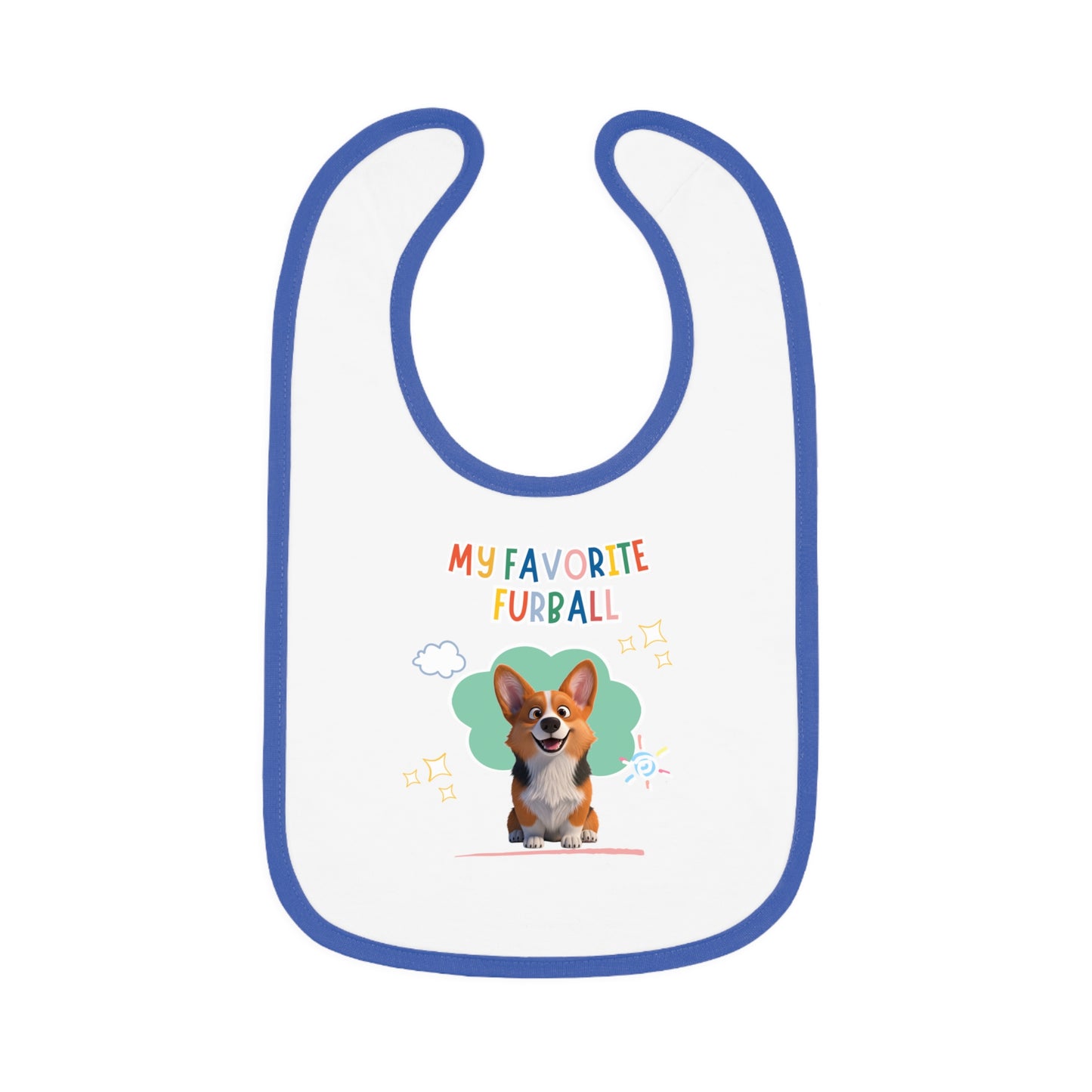 Corgi Favorite Furball Baby Bib