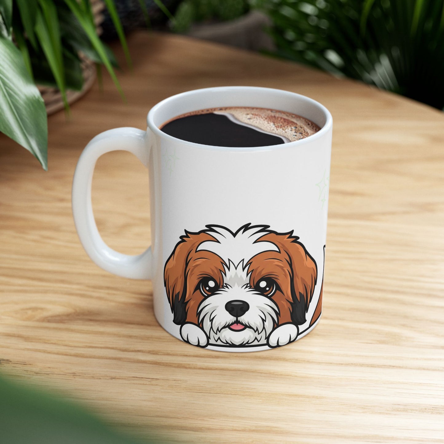 Tibetan Terrier Peek-a-Boo Mug | Best Tibetan Terrier Mama