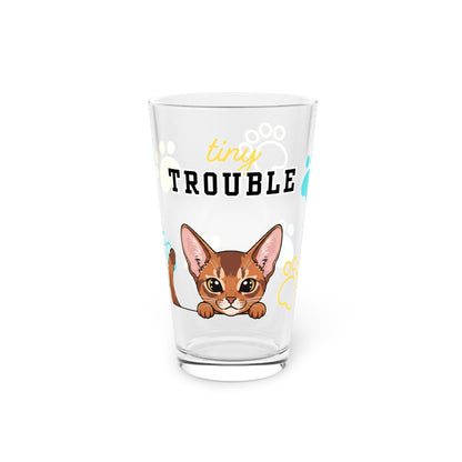 Abyssinian Tiny Trouble Pint Glass
