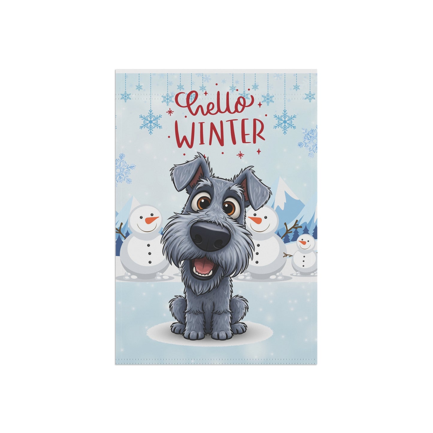 Kerry Blue Hello Winter Garden Banner