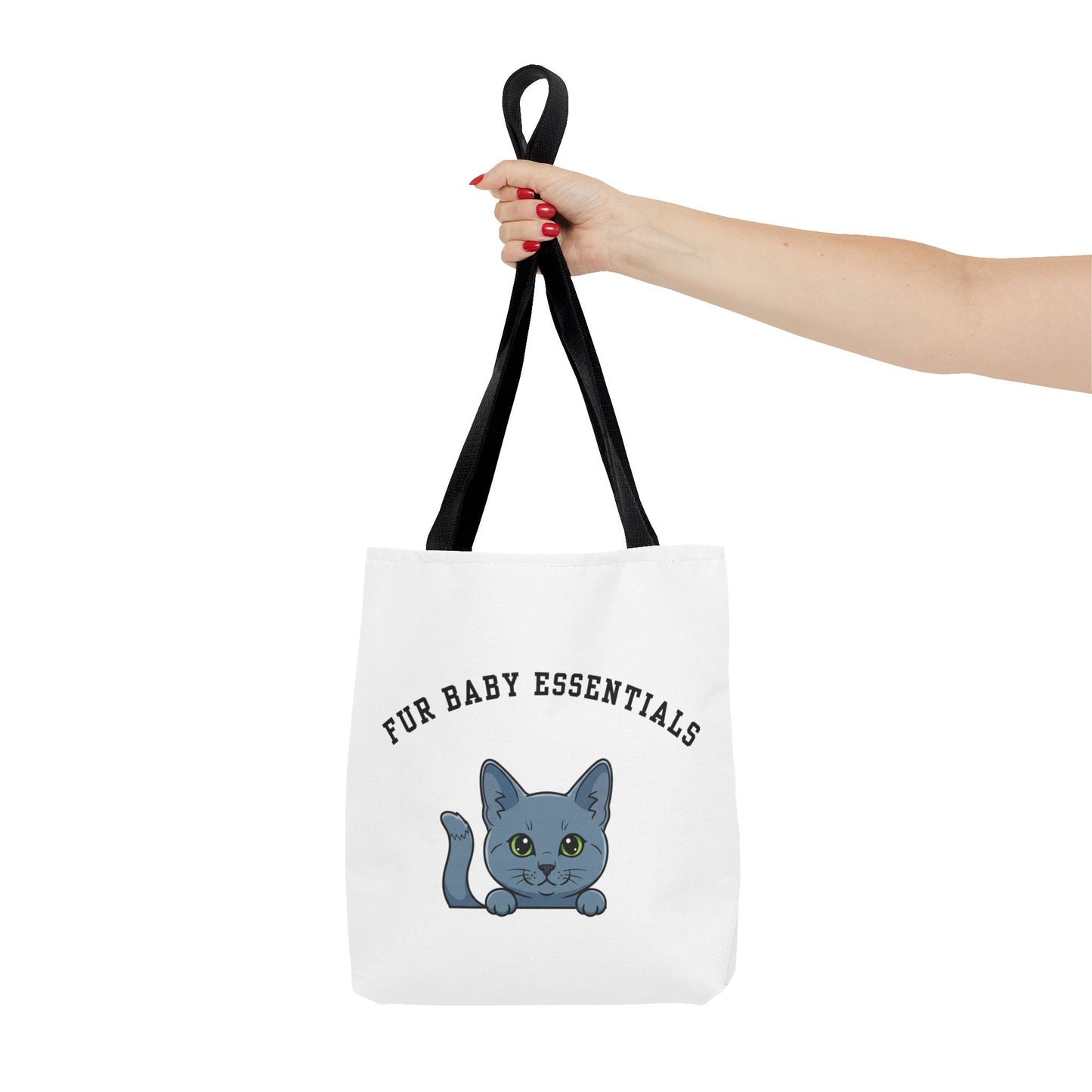Short hair gray cat FurBaby Tote Bag