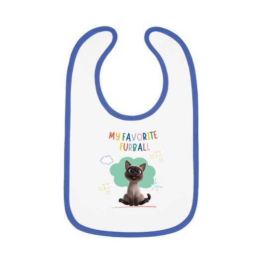 Siamese Cat Favorite Furball Baby Bib