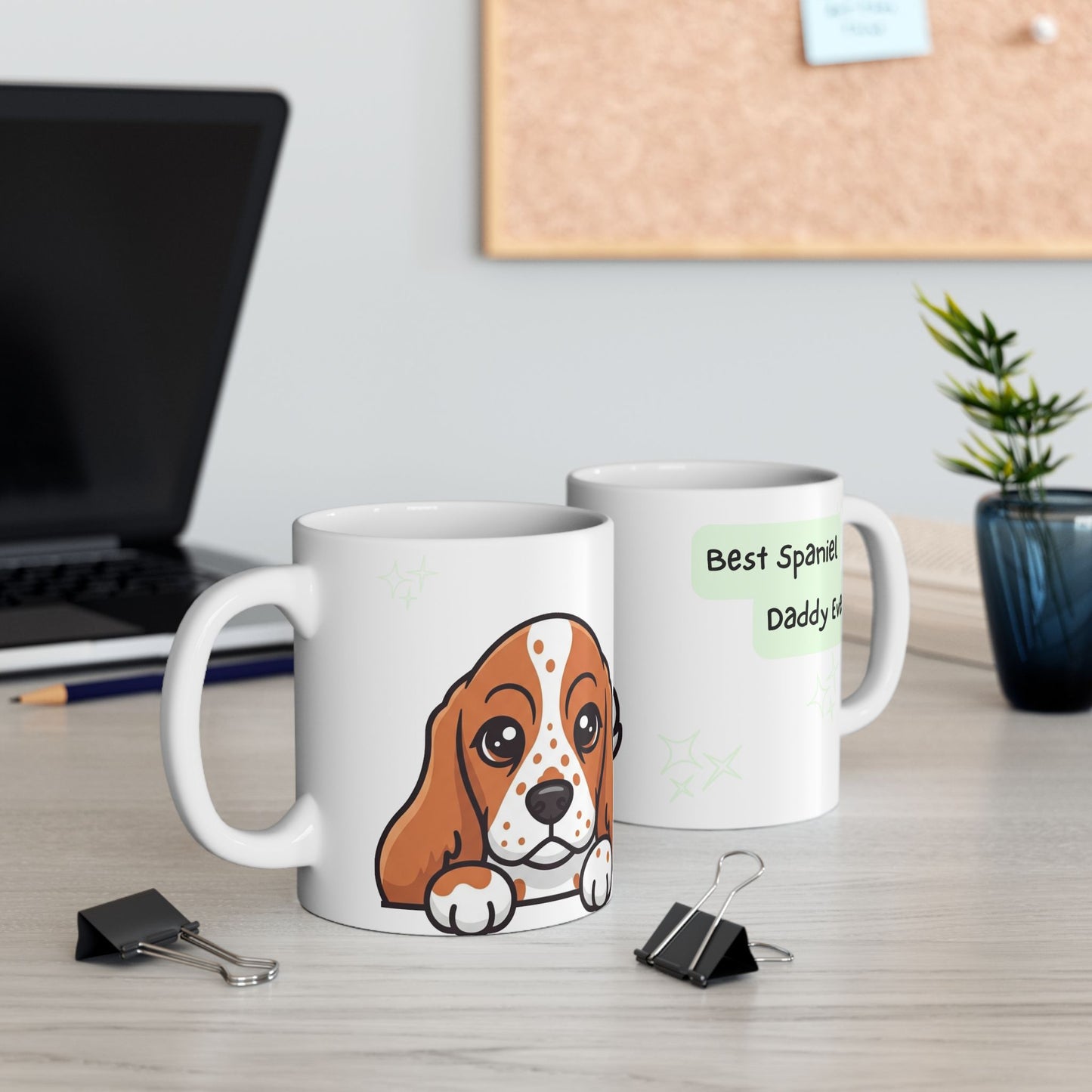 English Cocker Spaniel Peek-a-Boo Mug | Best Spaniel Daddy Gift