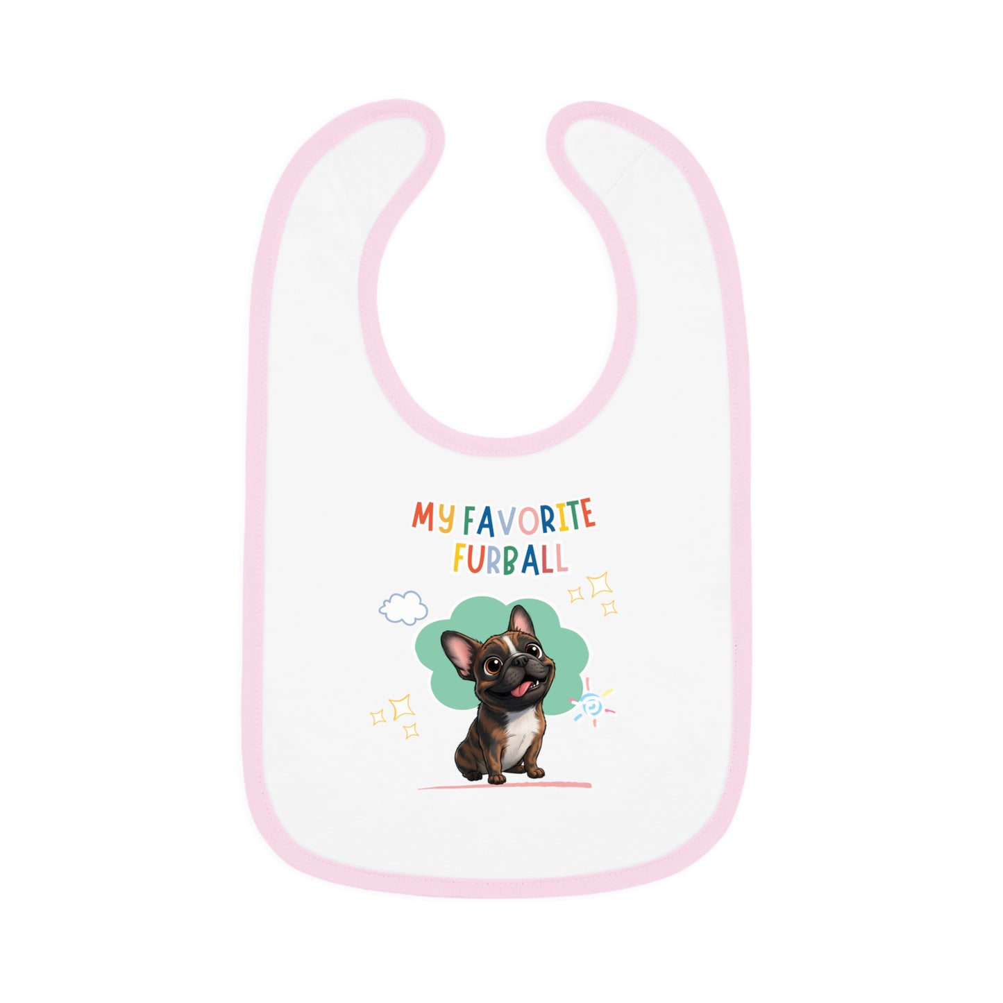 Frenchie Favorite Furball Baby Bib