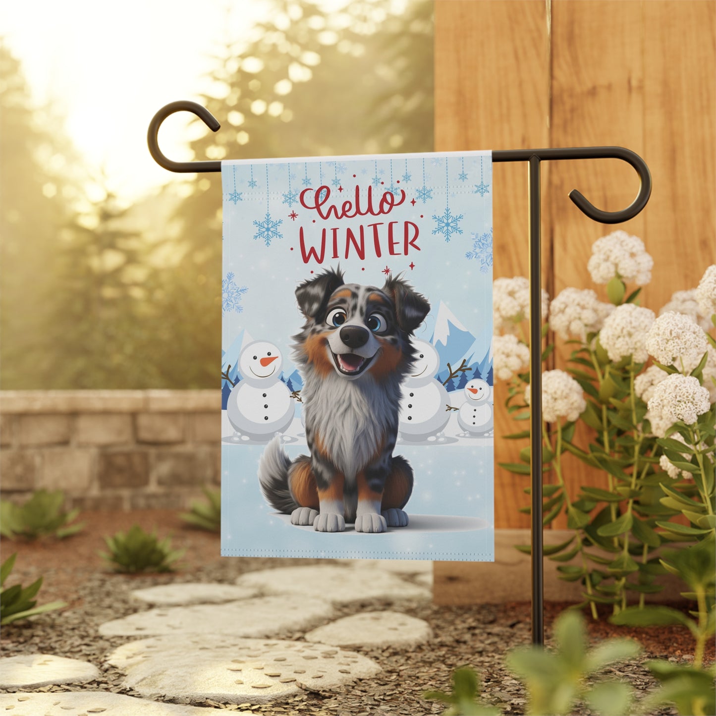 Aussie Hello Winter Garden Banner