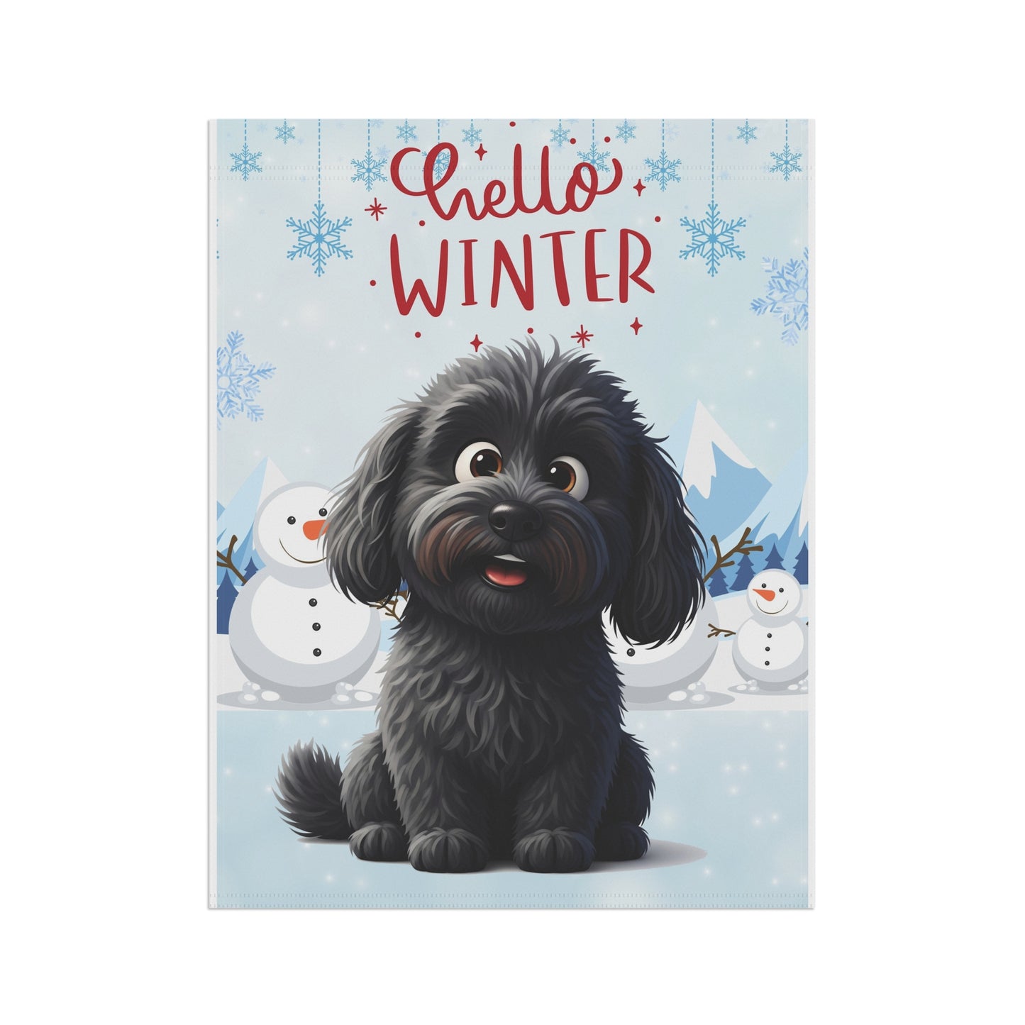 Doodle Hello Winter Garden Banner