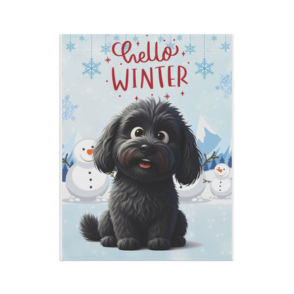 Doodle Hello Winter Garden Banner