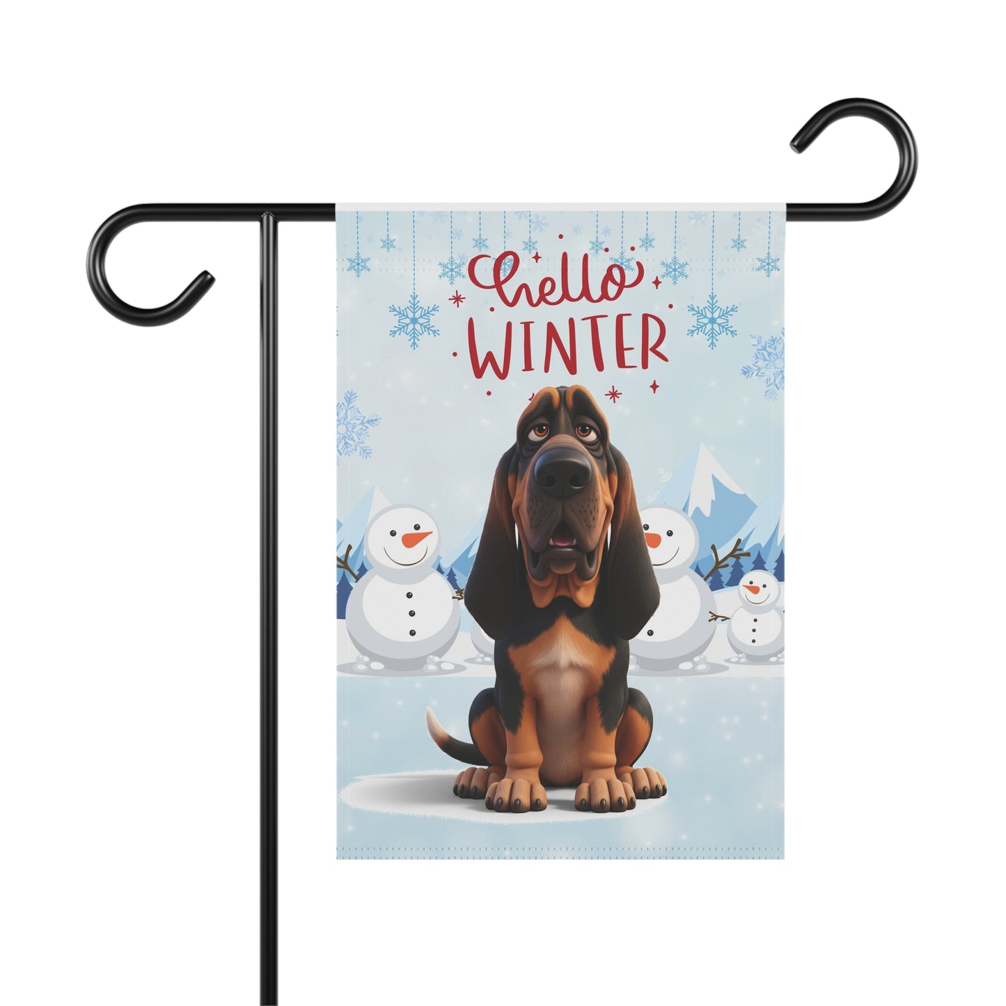 Bloodhound Hello Winter Garden Banner