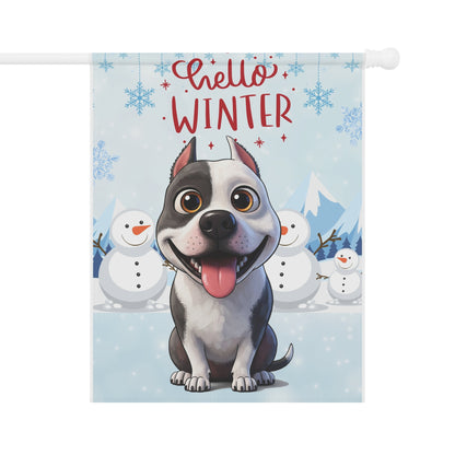 Pitbull Hello Winter Garden Banner