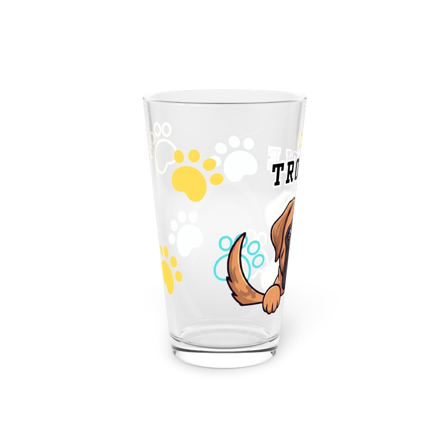 Mastiff Tiny Trouble Pint Glass