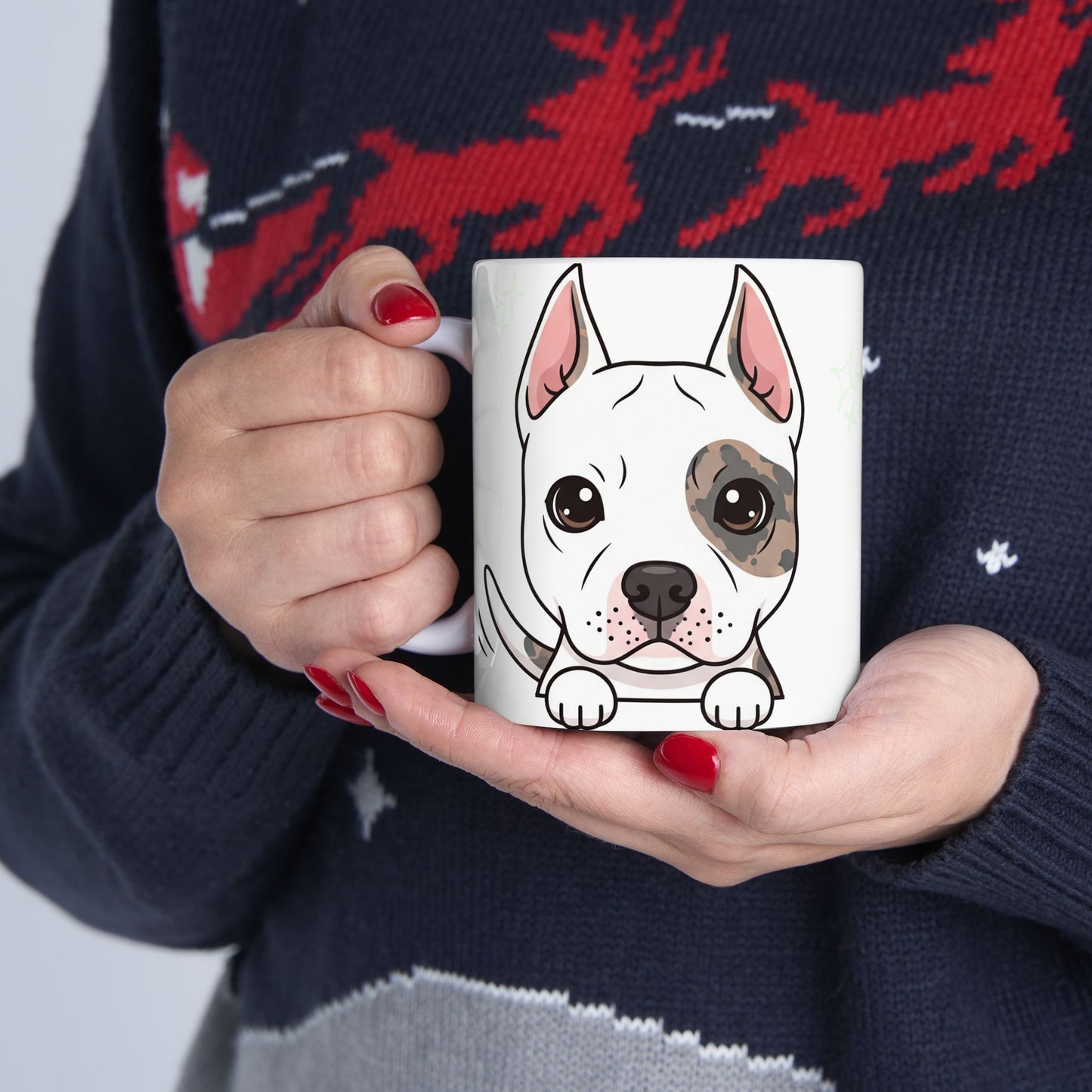 American Stafford Terrier Peek-a-Boo Mug | Best Staffy Daddy
