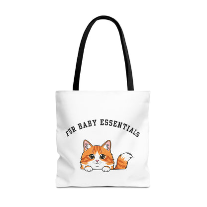 Long hair bi-color orange cat FurBaby Tote Bag
