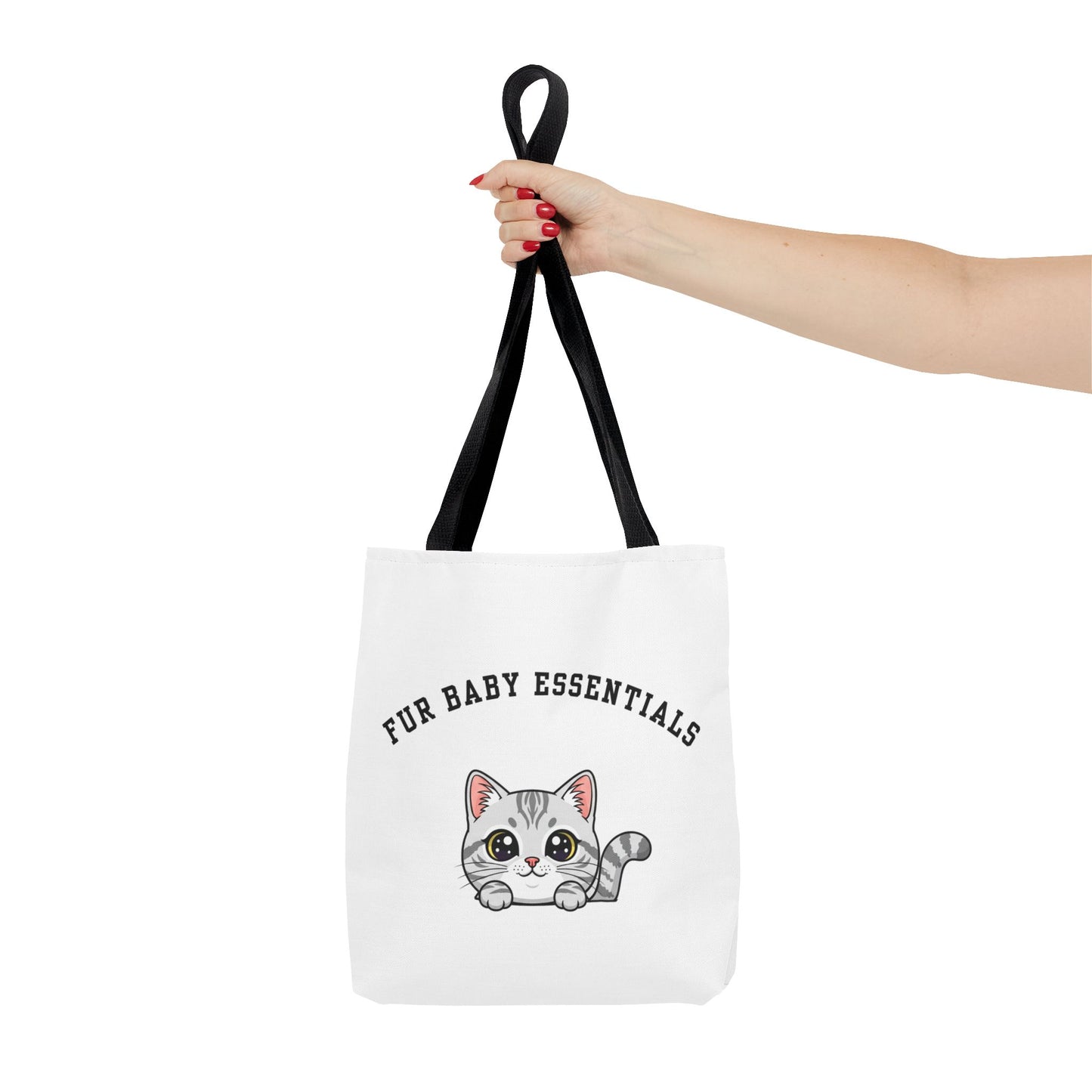Short hair silver tabby cat FurBaby Tote Bag