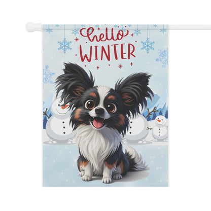 Papillon Hello Winter Garden Banner