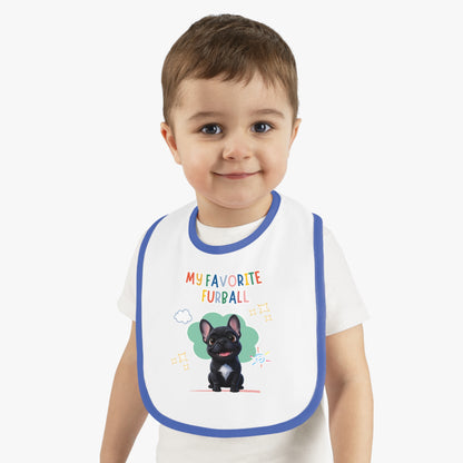 Frenchie Favorite Furball Baby Bib