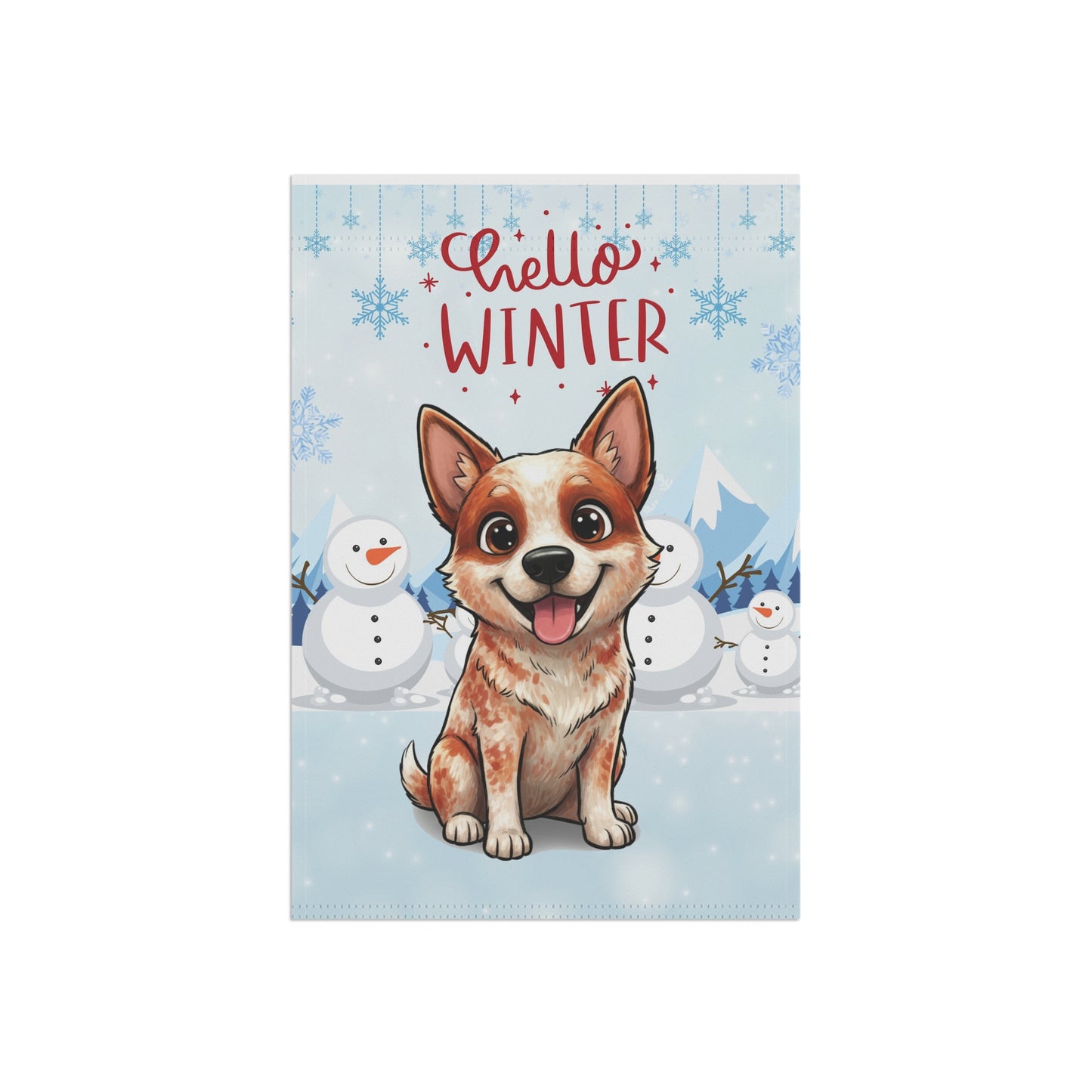 Heeler Hello Winter Garden Banner