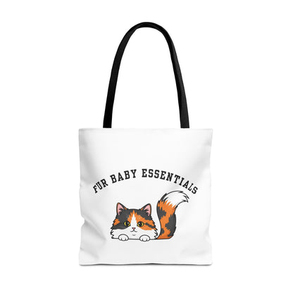 Long hair calico cat FurBaby Tote Bag