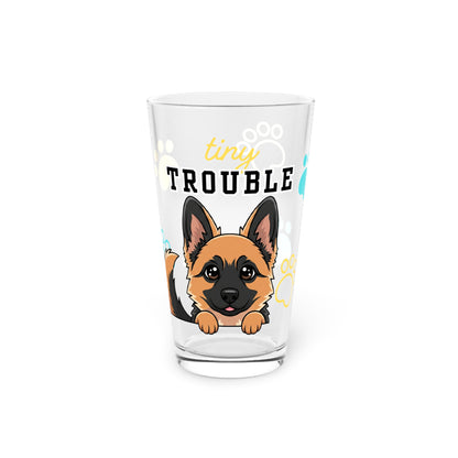 German Shepherd Tiny Trouble Pint Glass
