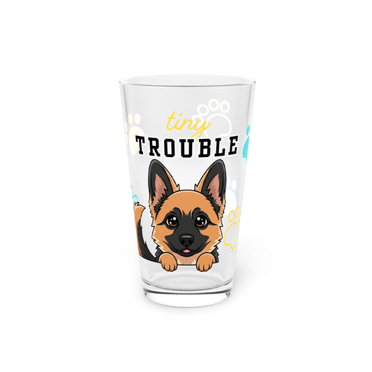 German Shepherd Tiny Trouble Pint Glass