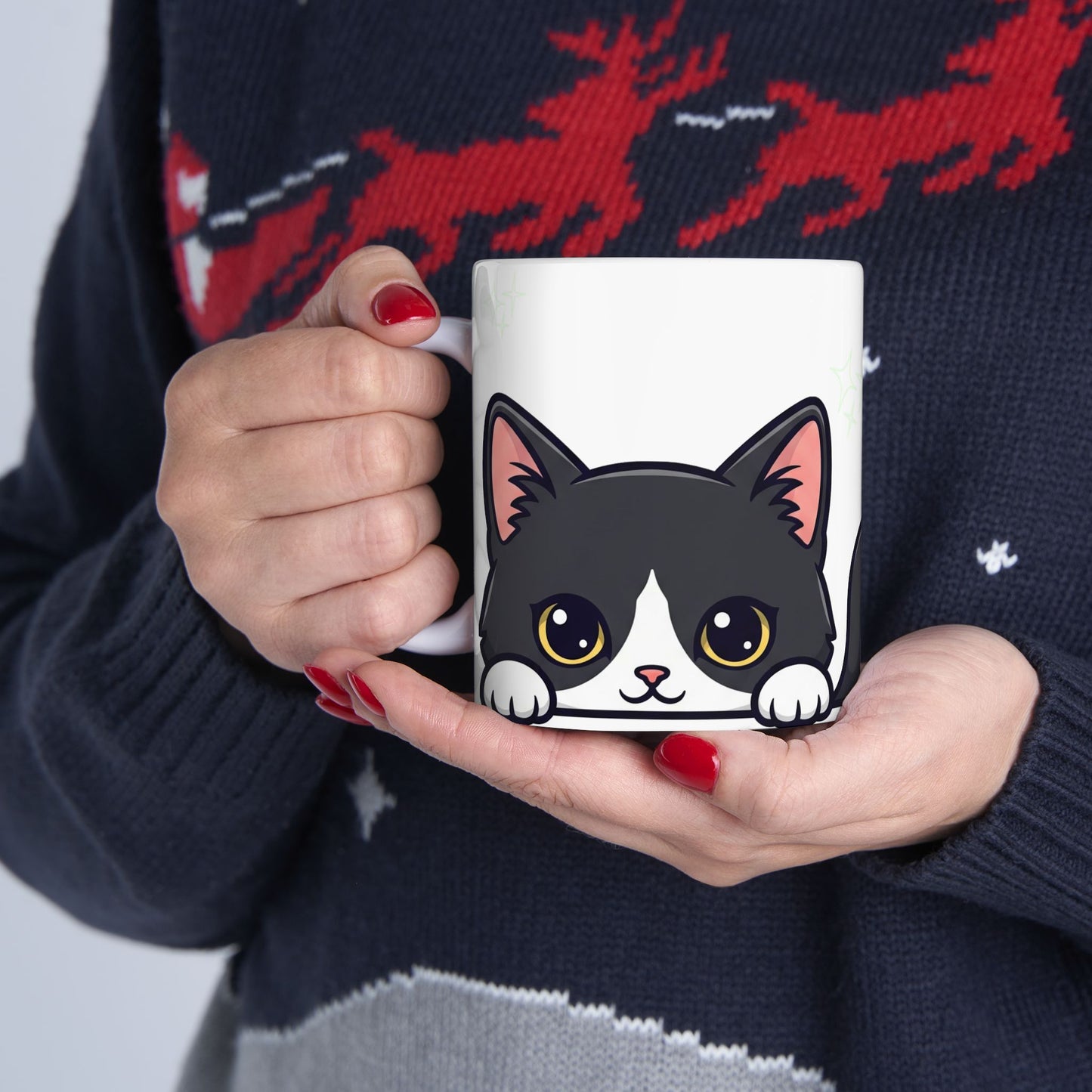 Cat Peek-a-Boo Mug | Best Cat Mama Gift