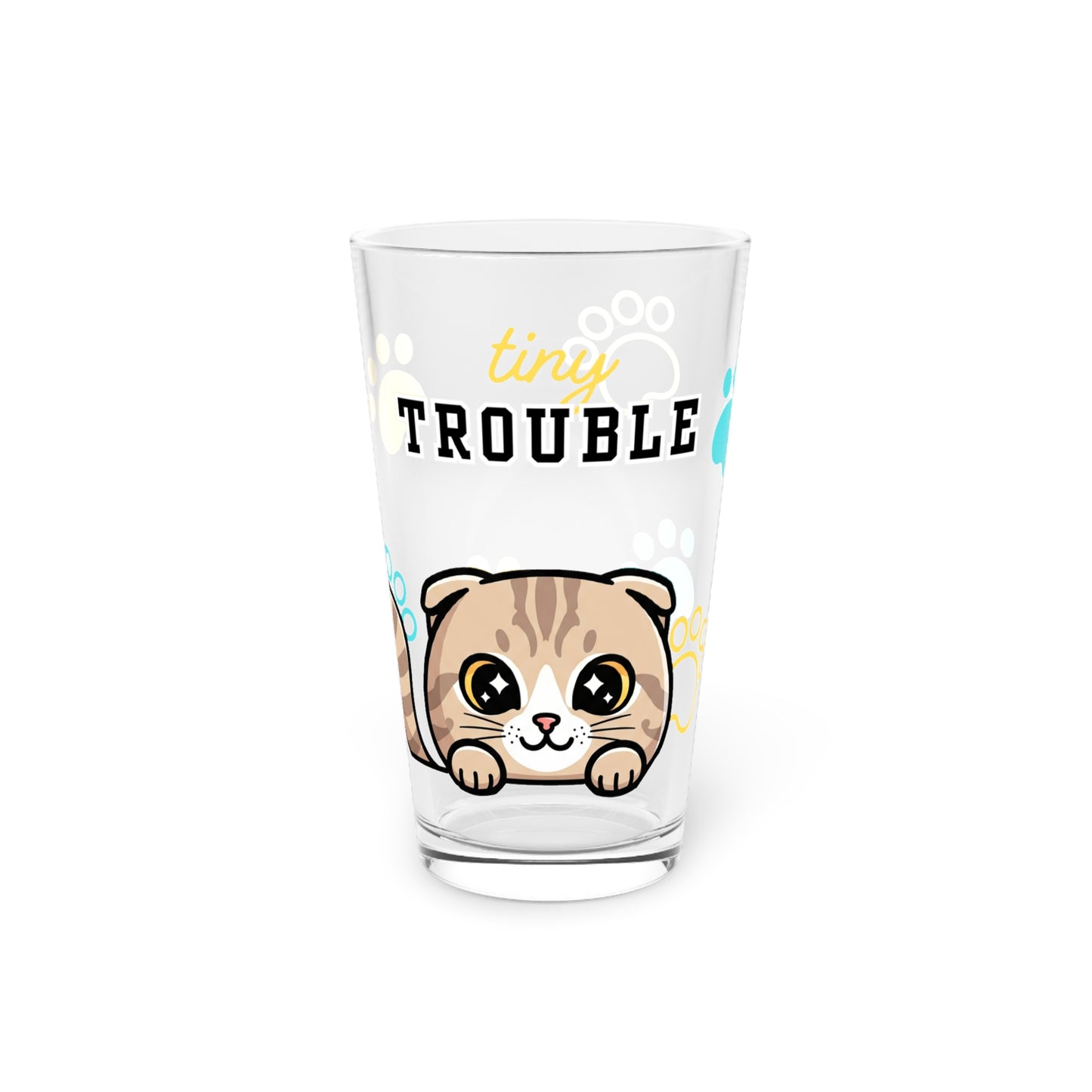 Scottish Fold Tiny Trouble Pint Glass