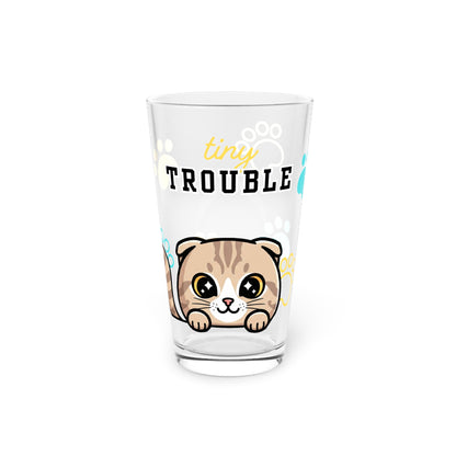 Scottish Fold Tiny Trouble Pint Glass