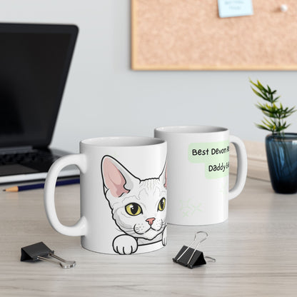Devon Rex Peek-a-Boo Mug | Best Devon Rex Daddy Gift