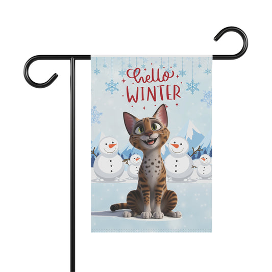 Ocicat Hello Winter Garden Banner
