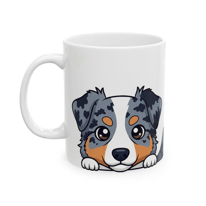 Australian Shepherd Peek-a-Boo Mug | Best Aussie Mama Gift