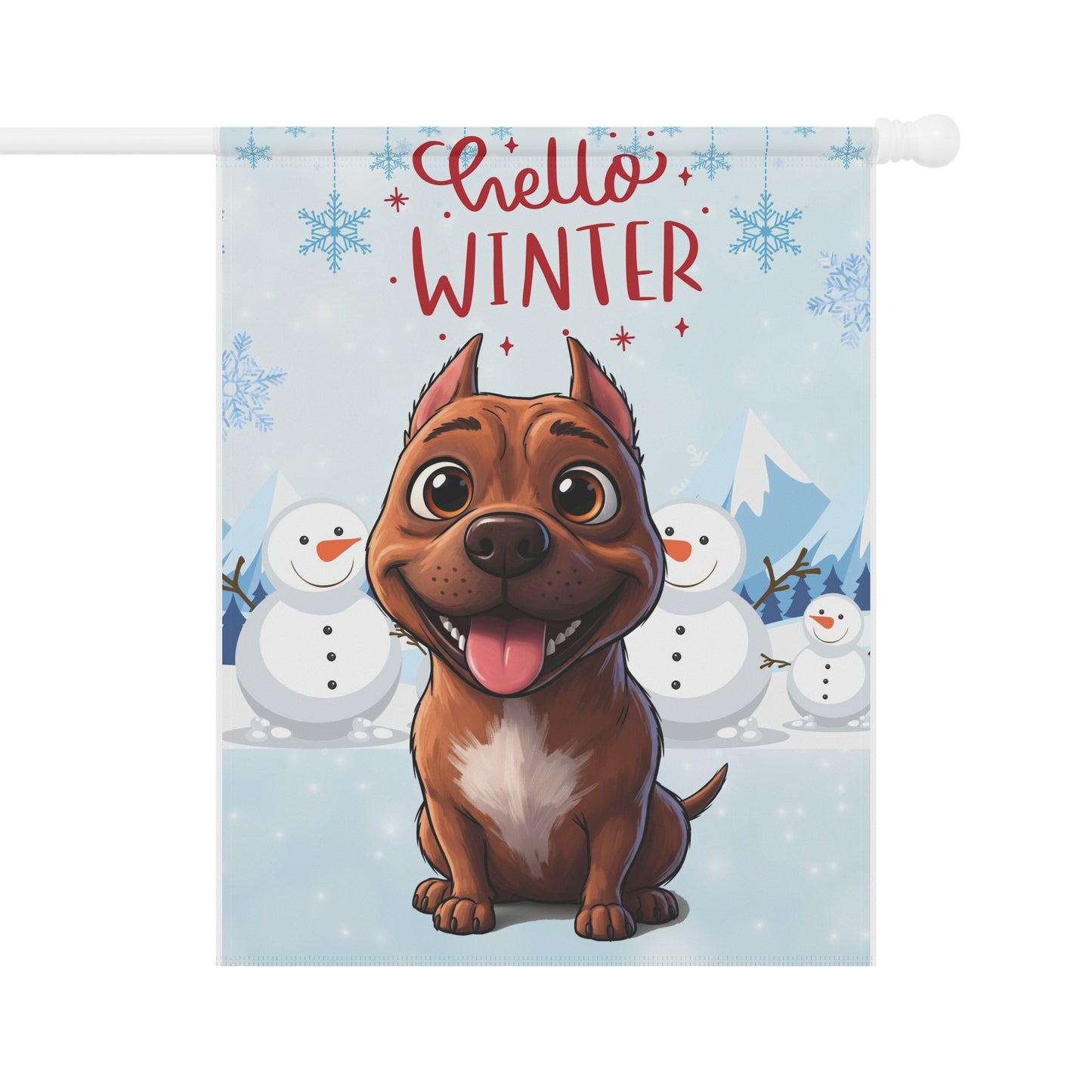Pitbull Hello Winter Garden Banner