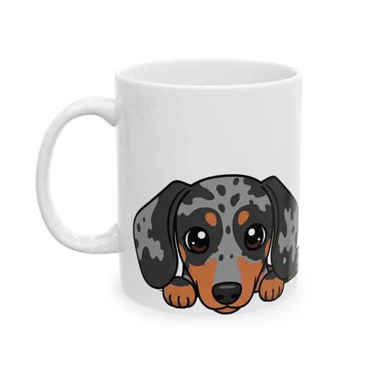 Dachshund Peek-a-Boo Mug | Best Weenie Daddy Gift