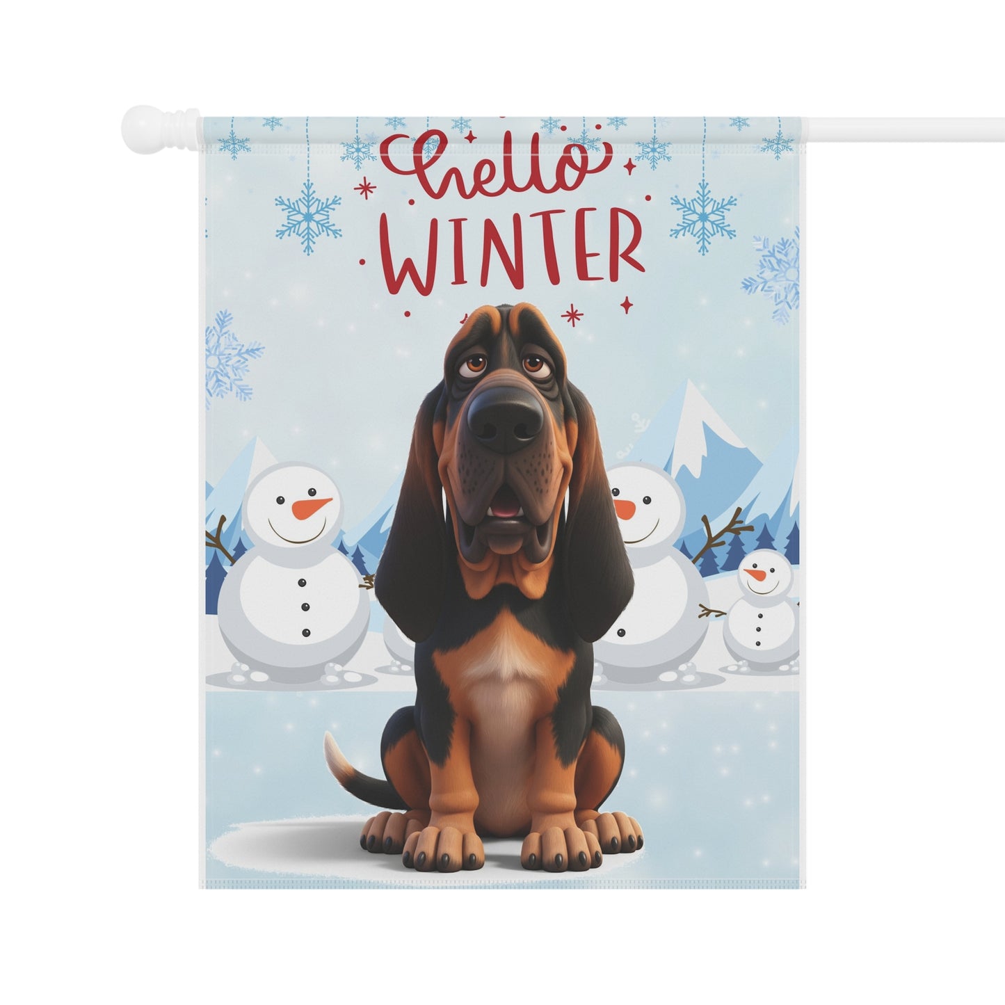 Bloodhound Hello Winter Garden Banner