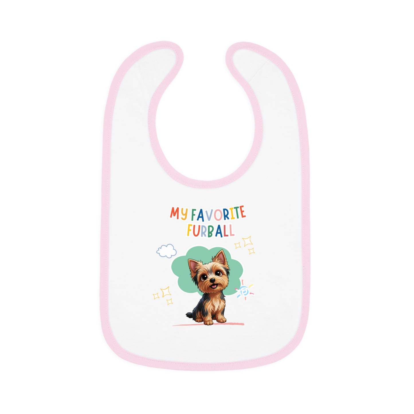 Yorkie Favorite Furball Baby Bib