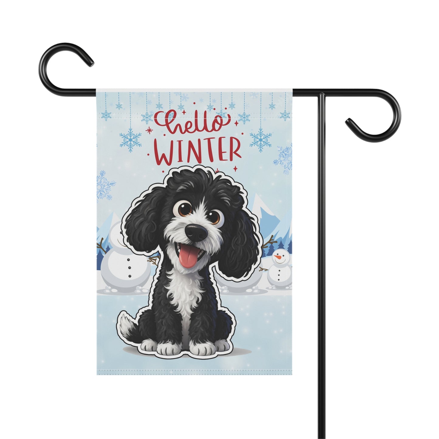 Portie Hello Winter Garden Banner