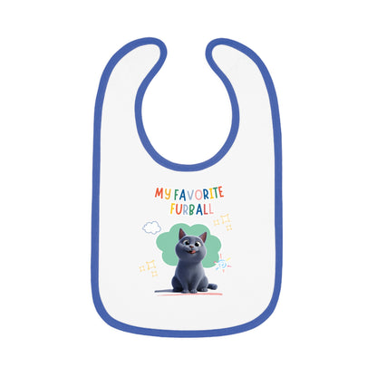 Shorthair Gray Cat Favorite Furball Baby Bib
