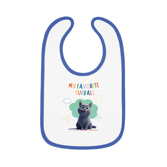 Shorthair Gray Cat Favorite Furball Baby Bib