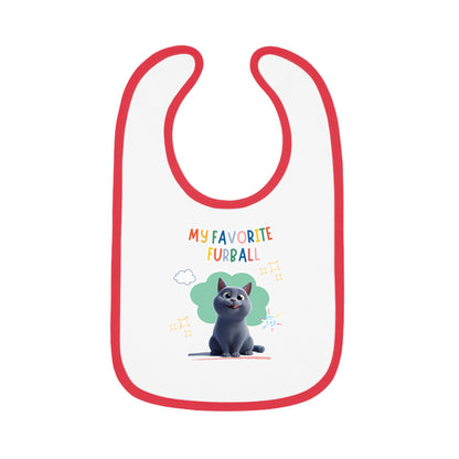 Shorthair Gray Cat Favorite Furball Baby Bib
