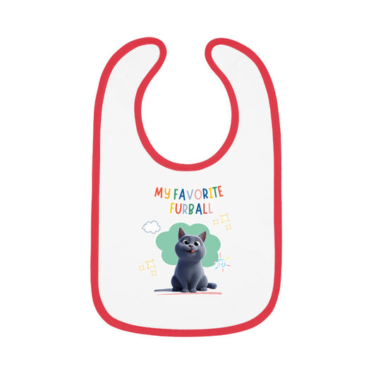 Shorthair Gray Cat Favorite Furball Baby Bib