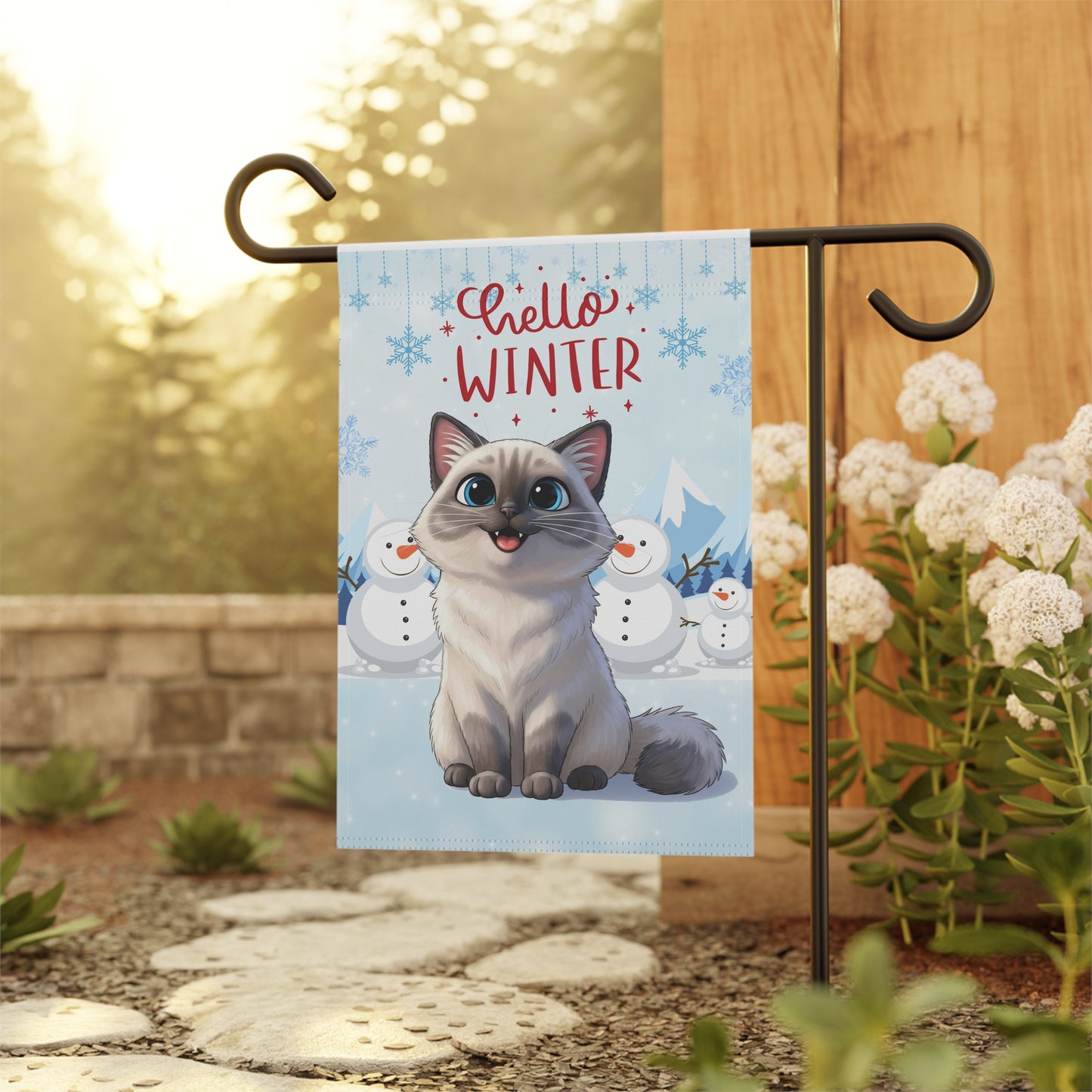 Ragdoll Hello Winter Garden Banner