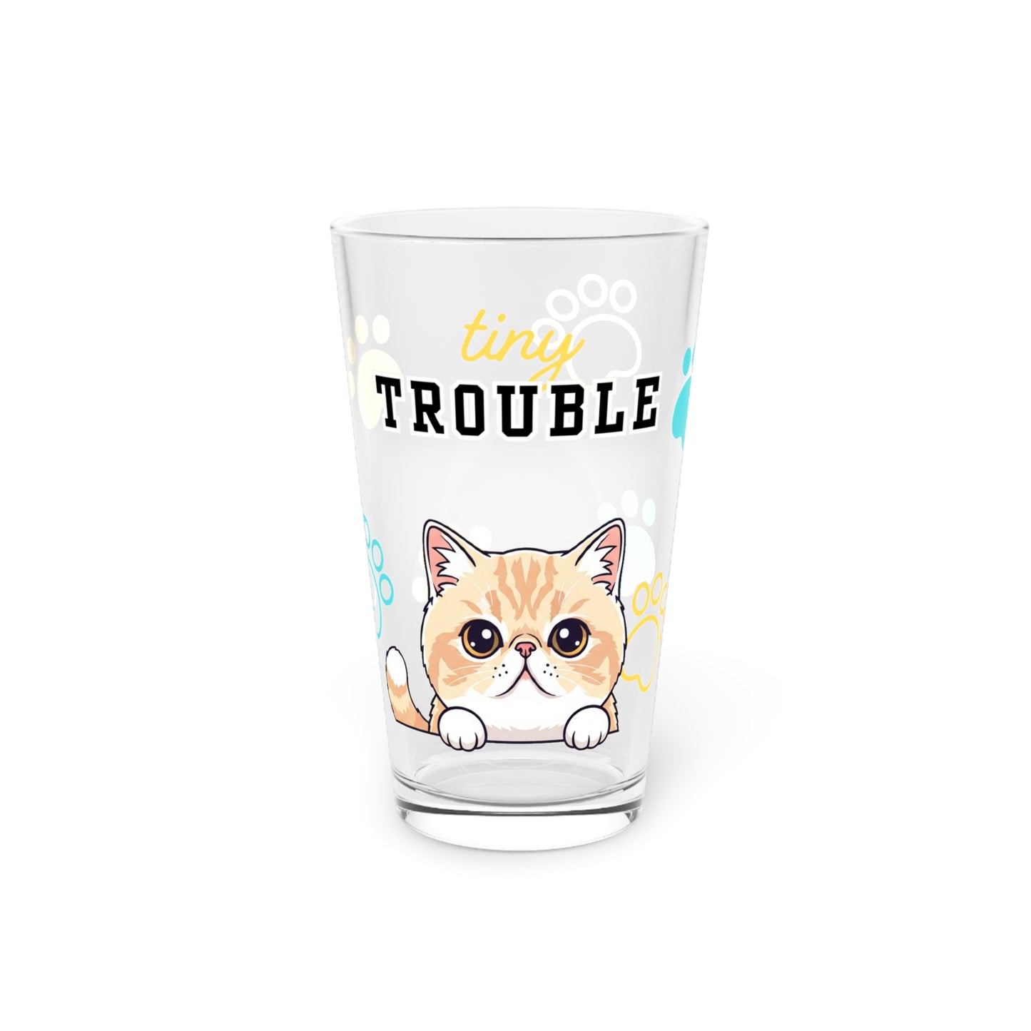 Exotic Shorthair Tiny Trouble Pint Glass