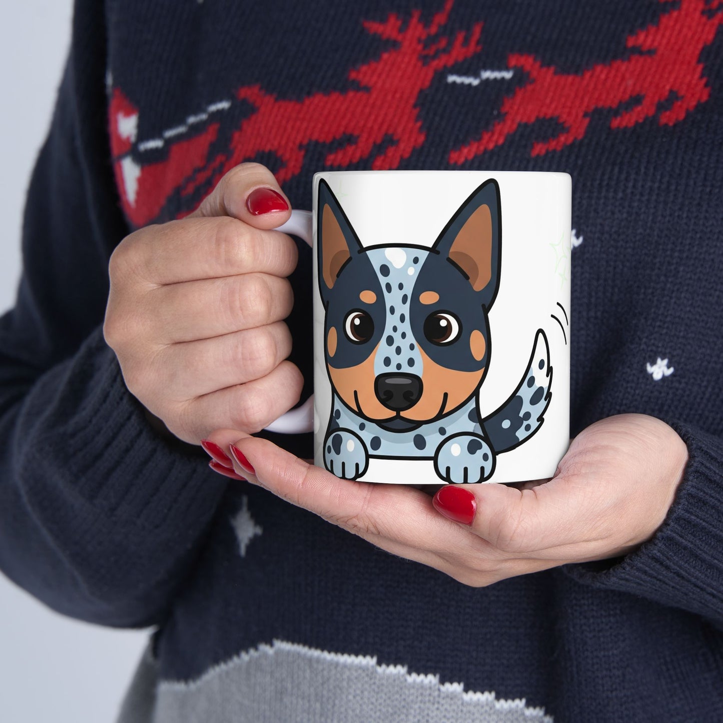 Australian Cattle Dog Peek-a-Boo Mug | Best Heeler Mama Gift