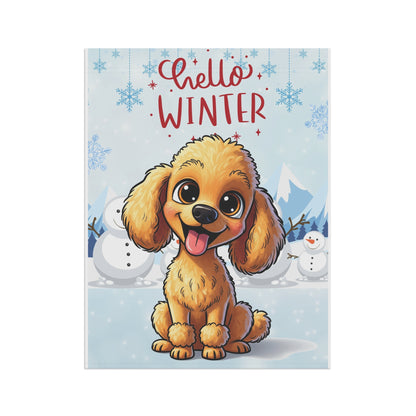 Poodle Hello Winter Garden Banner