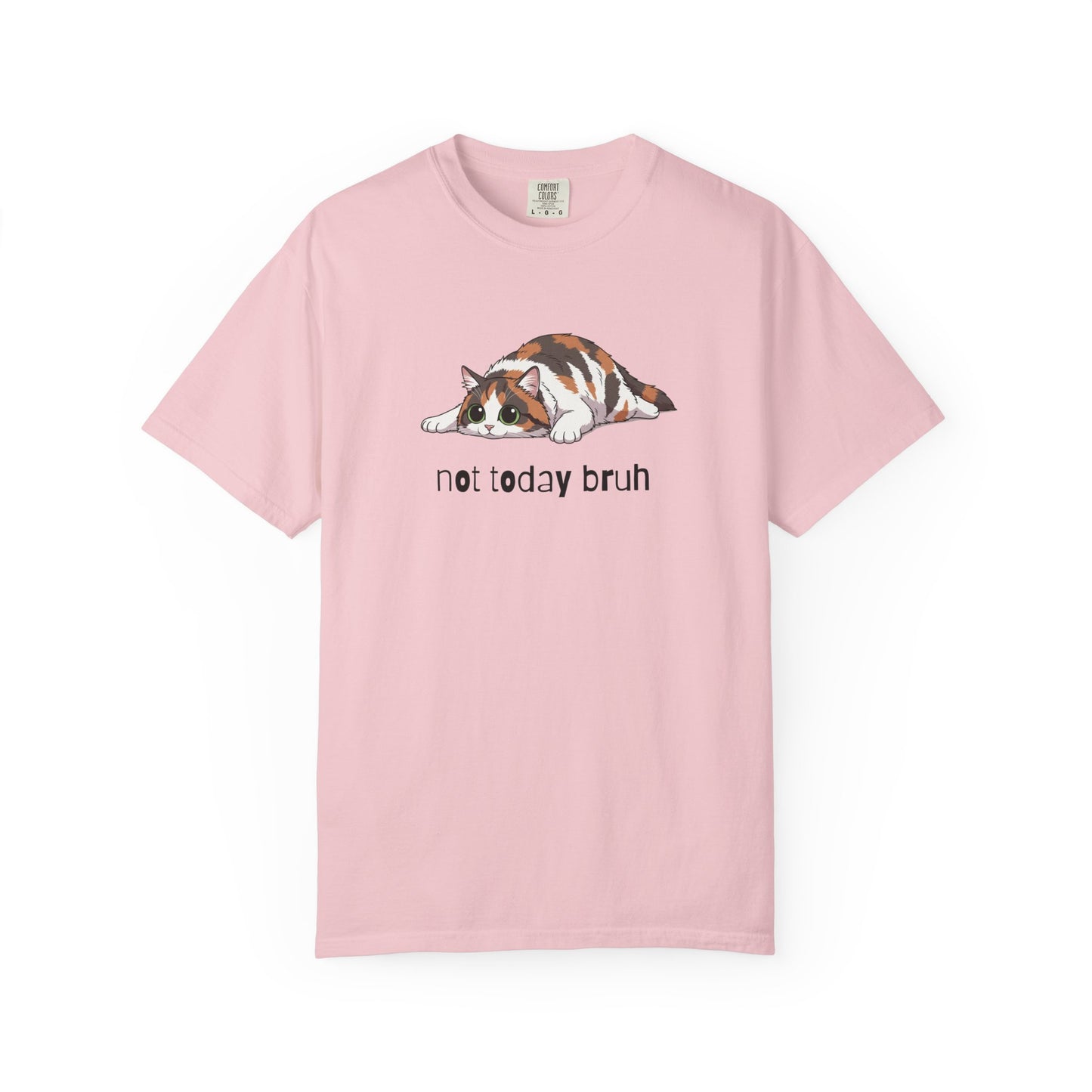 Long hair calico cat Not Today Bruh T-Shirt