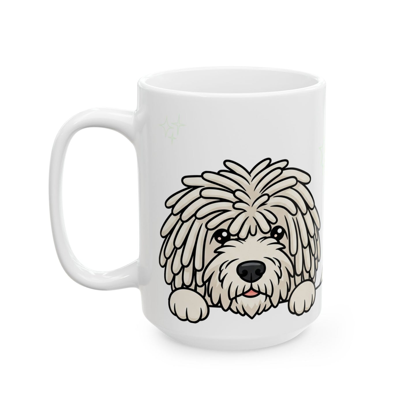 Komondor Peek-a-Boo Mug | Best Komondor Daddy Gift
