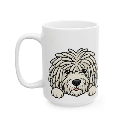 Komondor Peek-a-Boo Mug | Best Komondor Daddy Gift