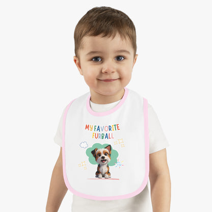 Yorkie Favorite Furball Baby Bib